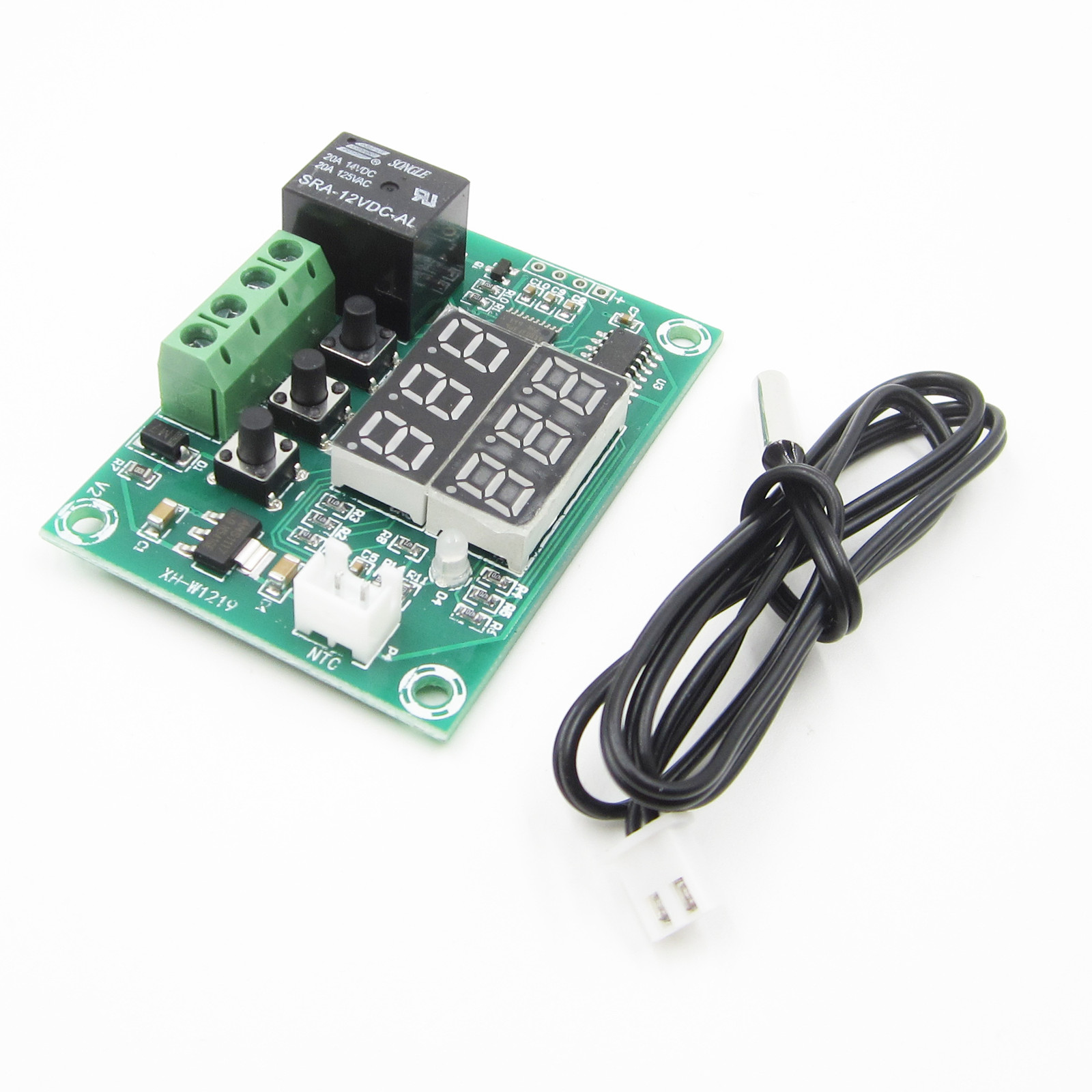 Temperature Controller Digital Thermometer12V Dual Relay Alarm Air Regulator