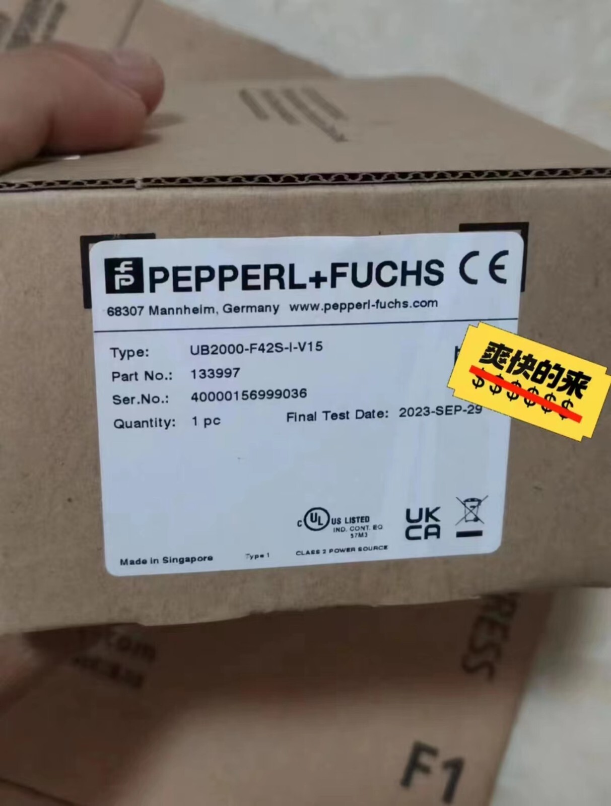 1 PCS Pepperl-Fuchs UB2000-F42S-I-V15 ALL NEW IN NEW BOX