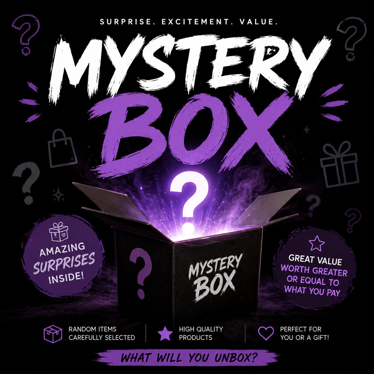 5$ MYSTERY BOX! High Quality Mixed Lot of Random Items. Could Be Anything!!