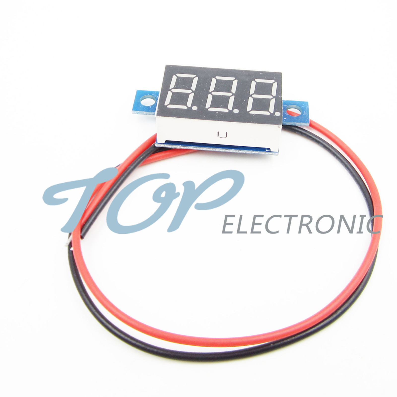 5PCS Red LED Panel Meter Mini Lithium Battery Digital Voltmeter DC 3.3V – 17V
