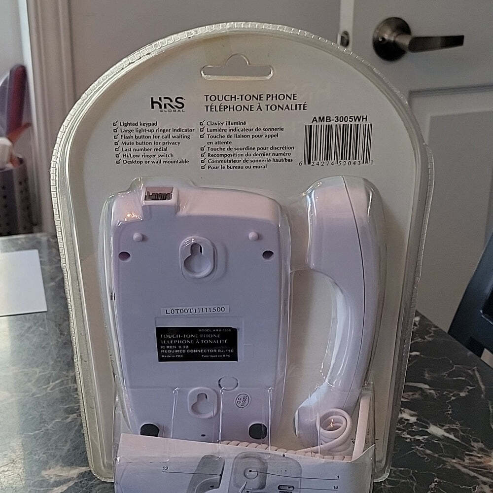 Brand new sealed hrs global touch-tone phone amb-3005wh