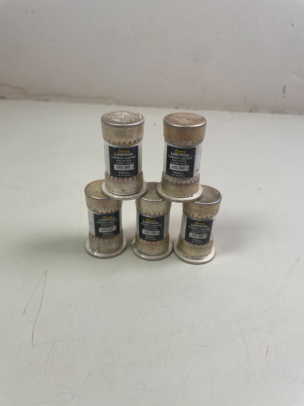 Bussmann JJS-50 JJS50 JJS 50A 600Vac Cooper TRON Class T FAST ACTING 5 Fuses