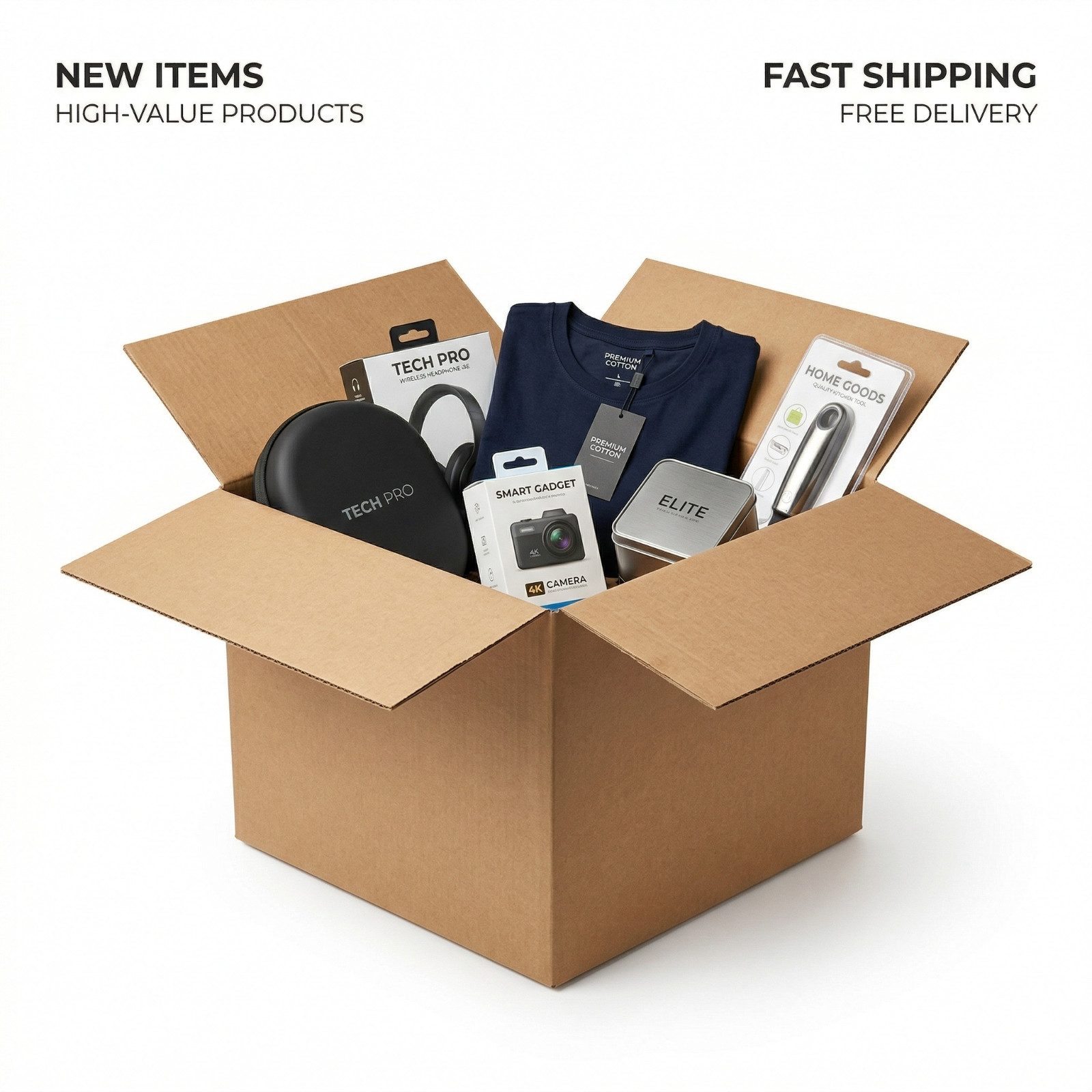 Brand New Box Mixed Lot Small Electronics, Daily Essentials, Home Stuffs