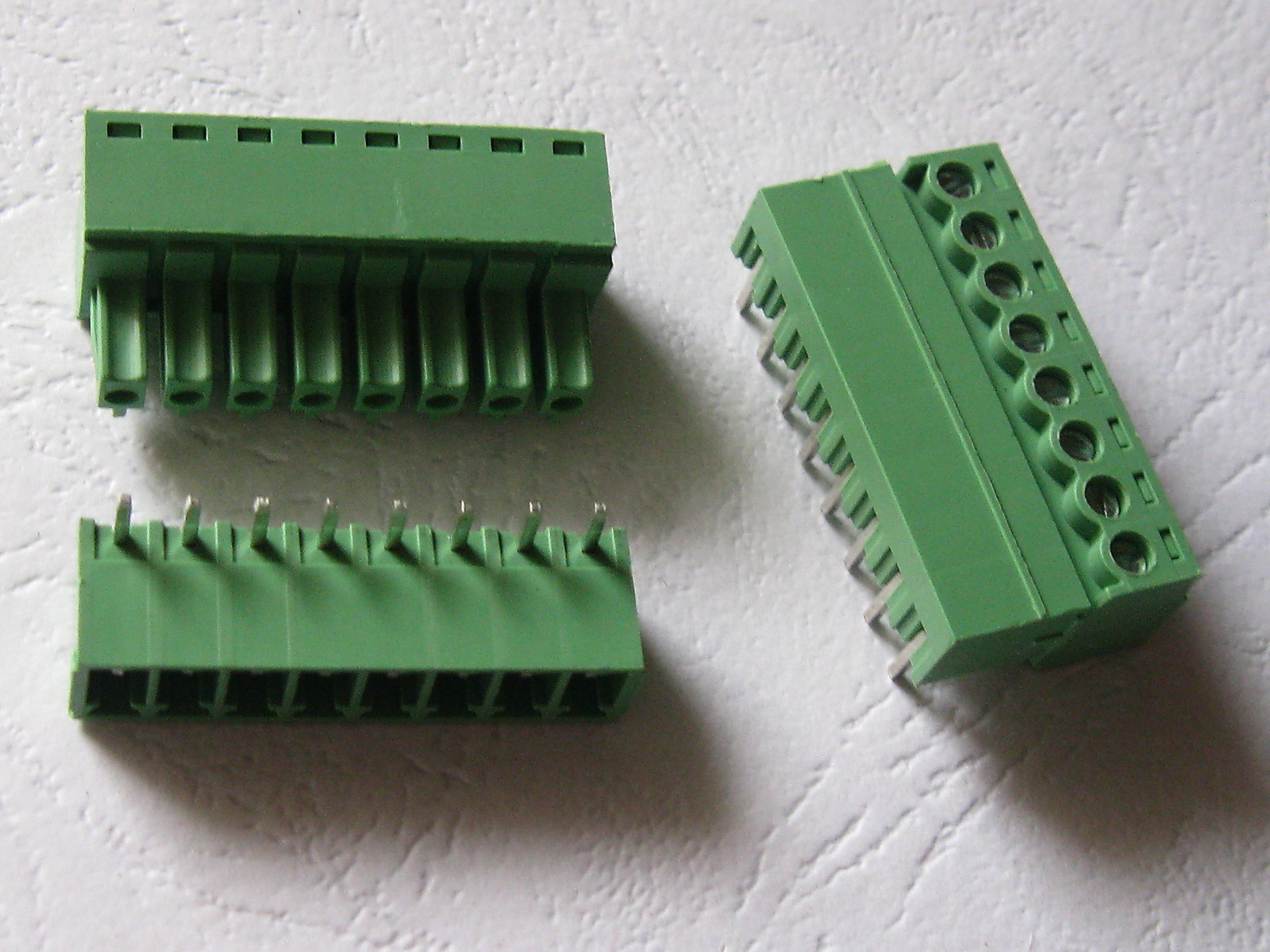 20 x Angle 90° 8 pin 3.81mm Screw Terminal Block Connector Pluggable Type Green