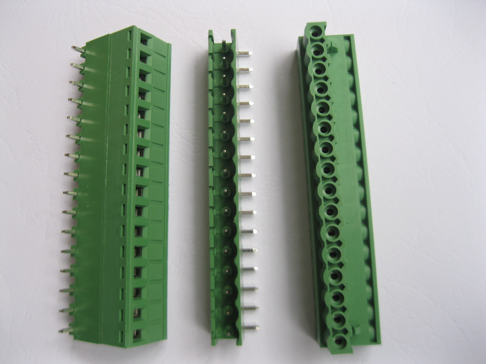 20 pcs Angle 16 pin 5.08mm Screw Terminal Block Connector Green Pluggbale Type
