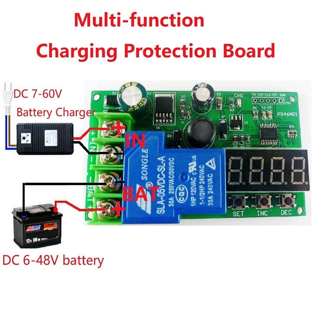 12V 24V 48V Lead-acid Battery Charge Protection Board Battery Auto Start Module