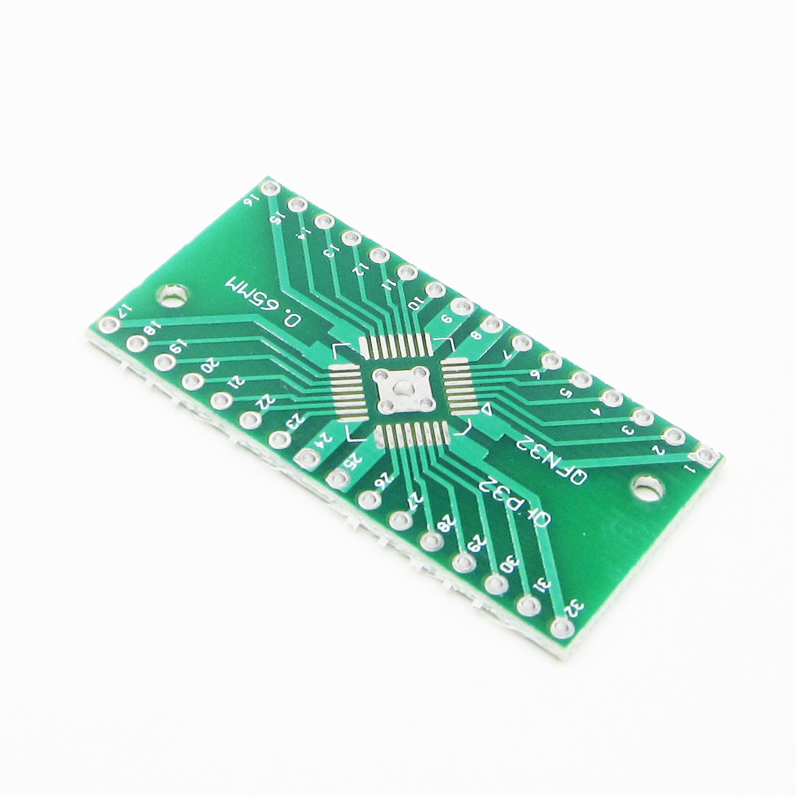5pcs New TQFP/LQFP/EQFP/QFP32 0.8mm to DIP32 Adapter PCB Board SMD Converter