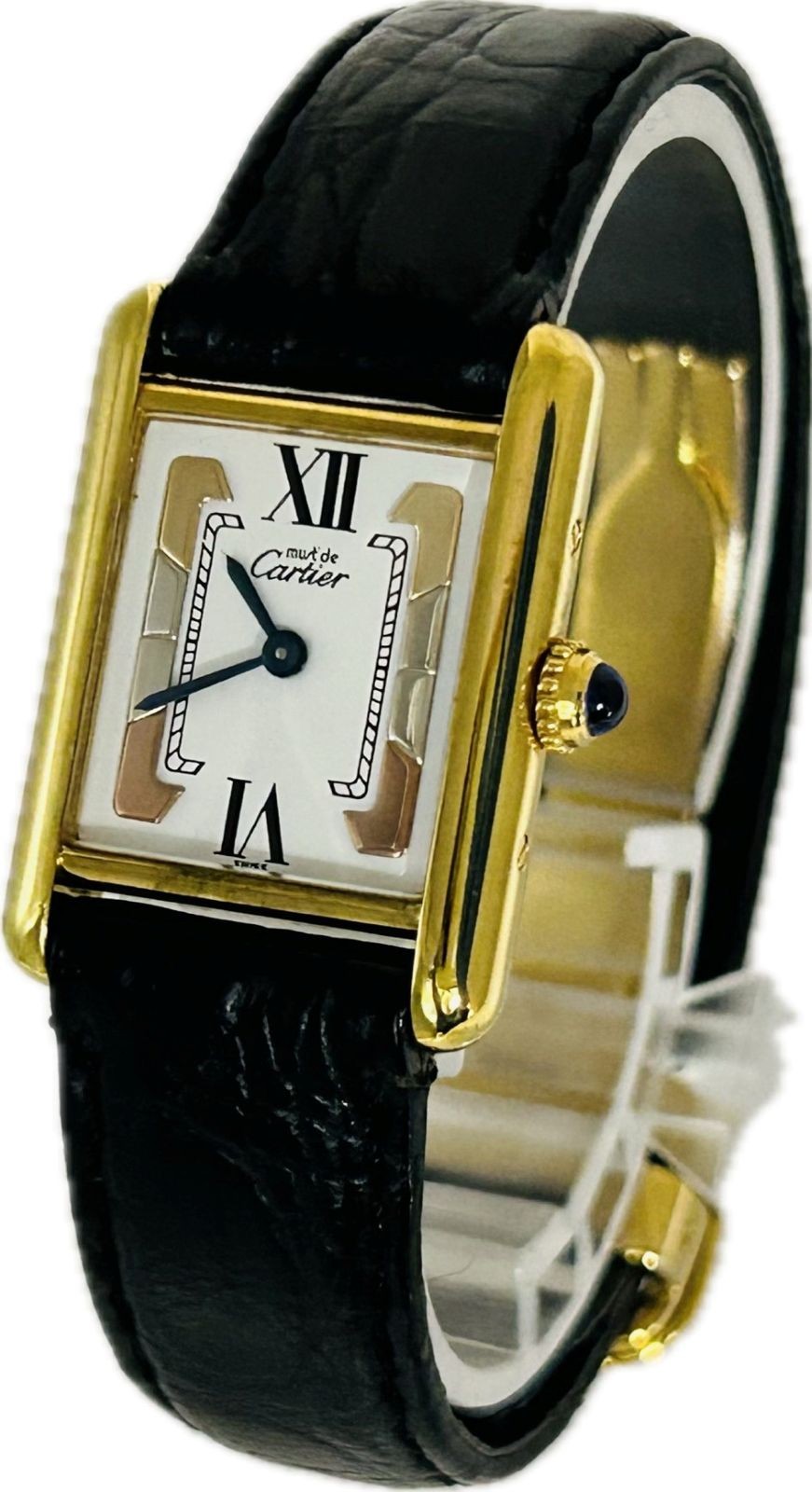 CARTIER Must Tank W5057001 Women’s Quartz Watch Square White Dial Accessary