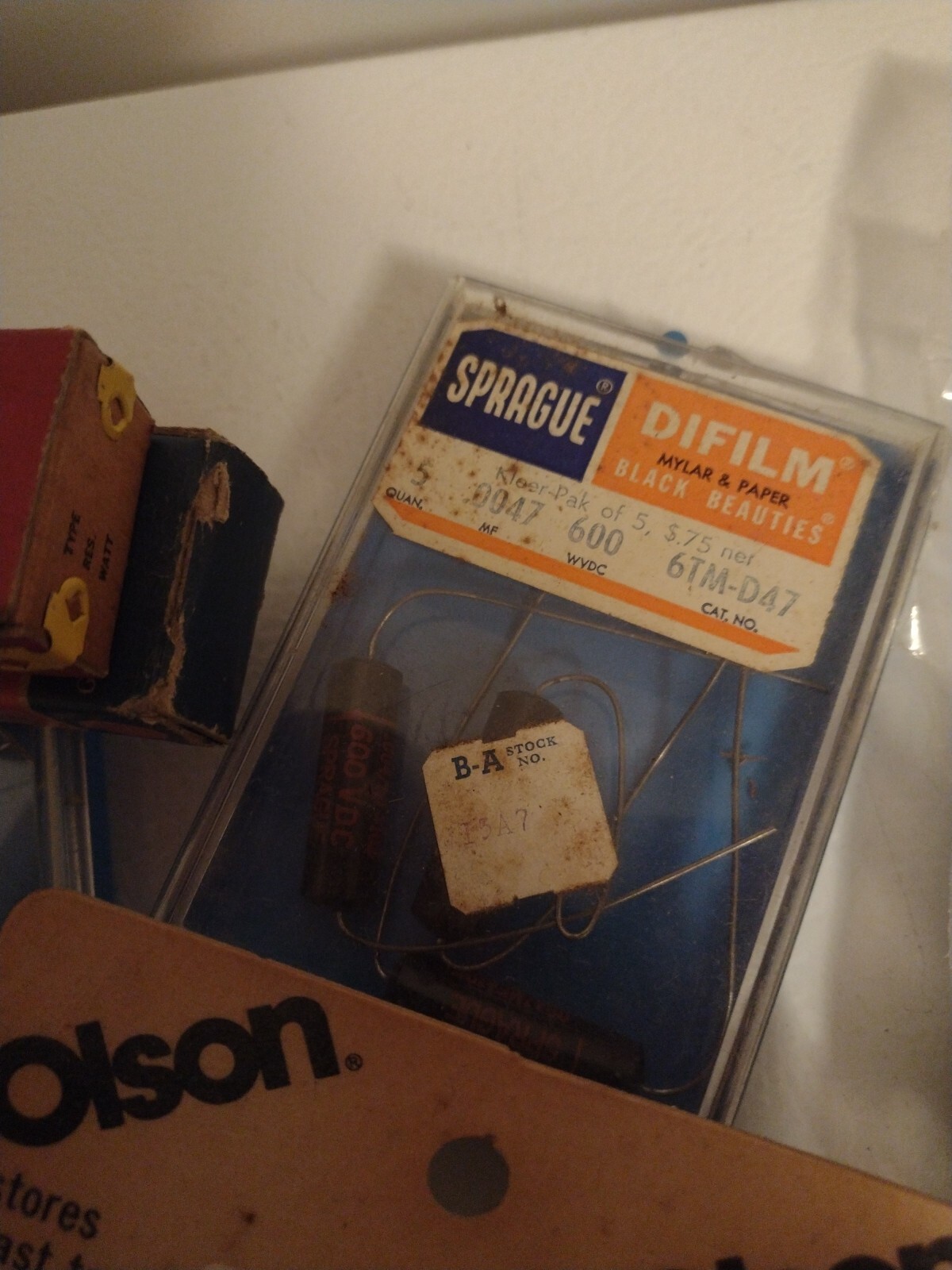 Vintage Assortment Of Electrical Components Olson Tung-sol Bulbs Etc