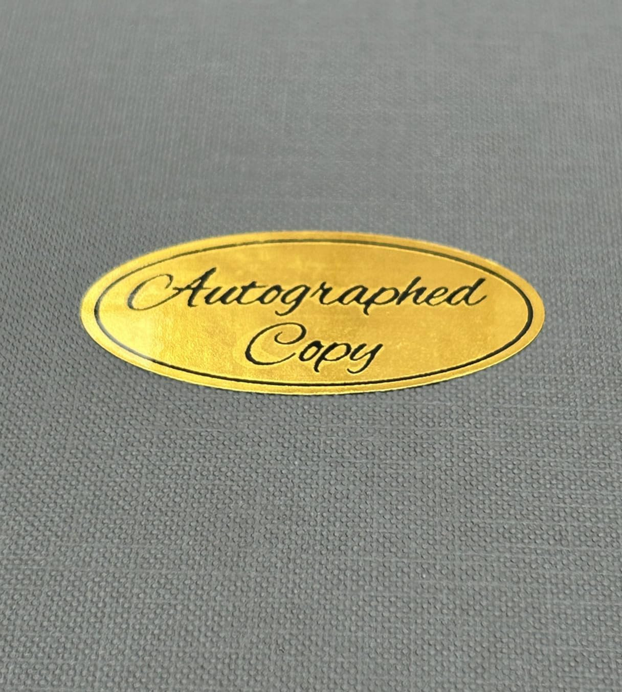 Autographed Copy Stickers,1×2 inch 500pcs Oval Gold Autographed Copy Stickers,Bo