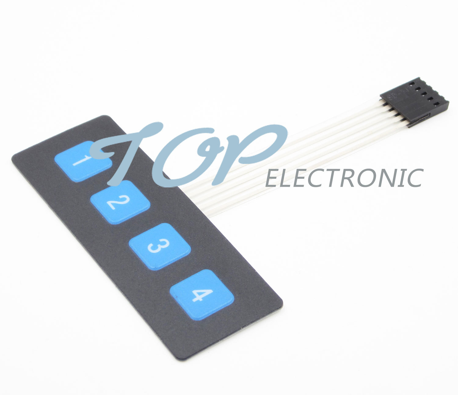 New 1×4 Key Matrix Membrane Switch Control Panel Slim Keyboard Keypad Large