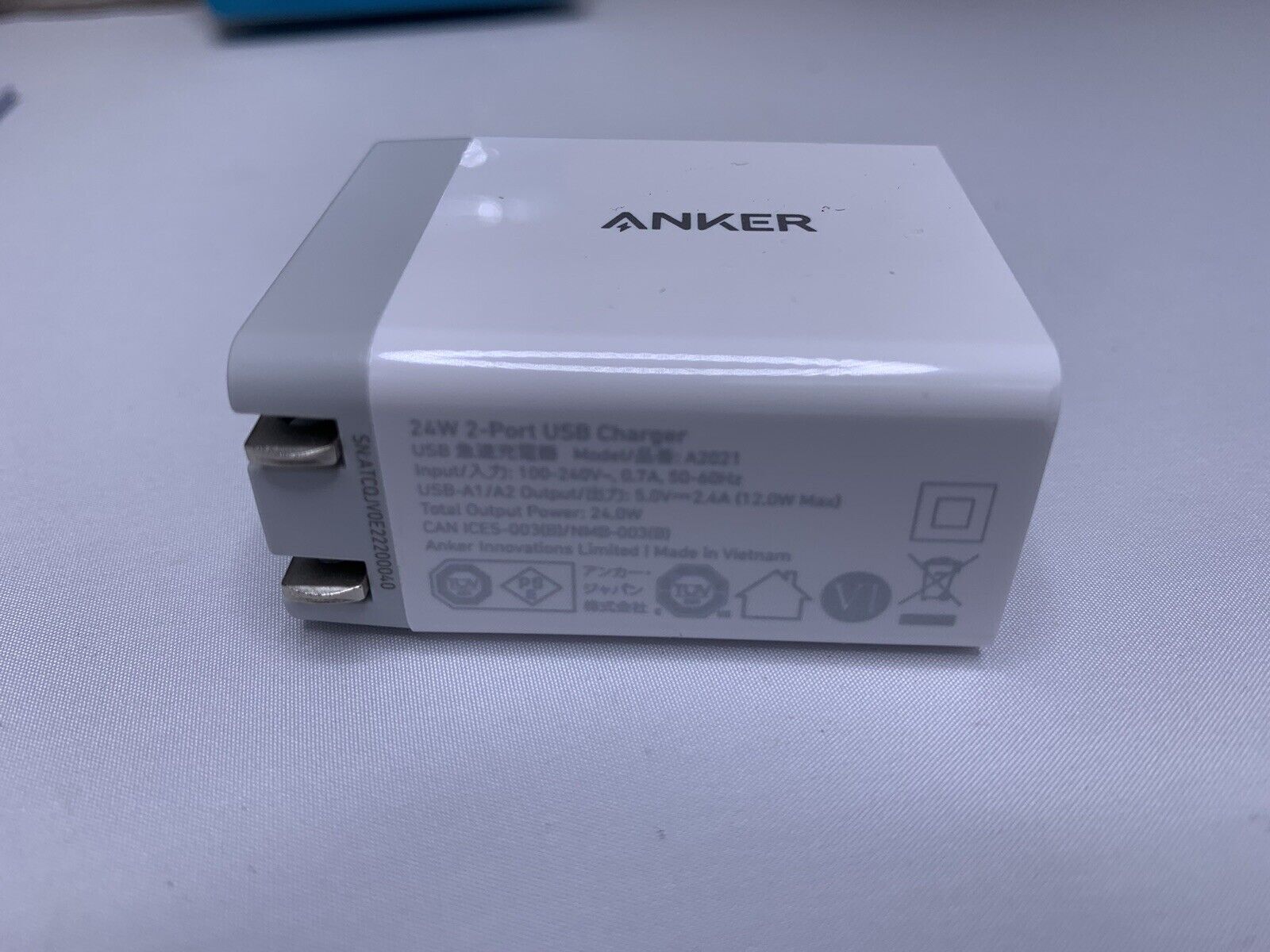 Lot of 2 Anker 2-Port USB Type A Port 24W Wall and Car Charger Anker IQ