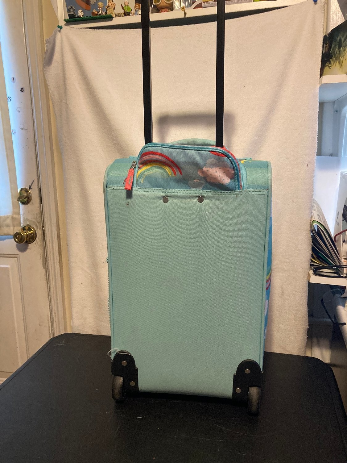 Girls Rolling Suitcase Backpack Sleepover Lot Bluey Pokemon Ty Beanie Boos Plush