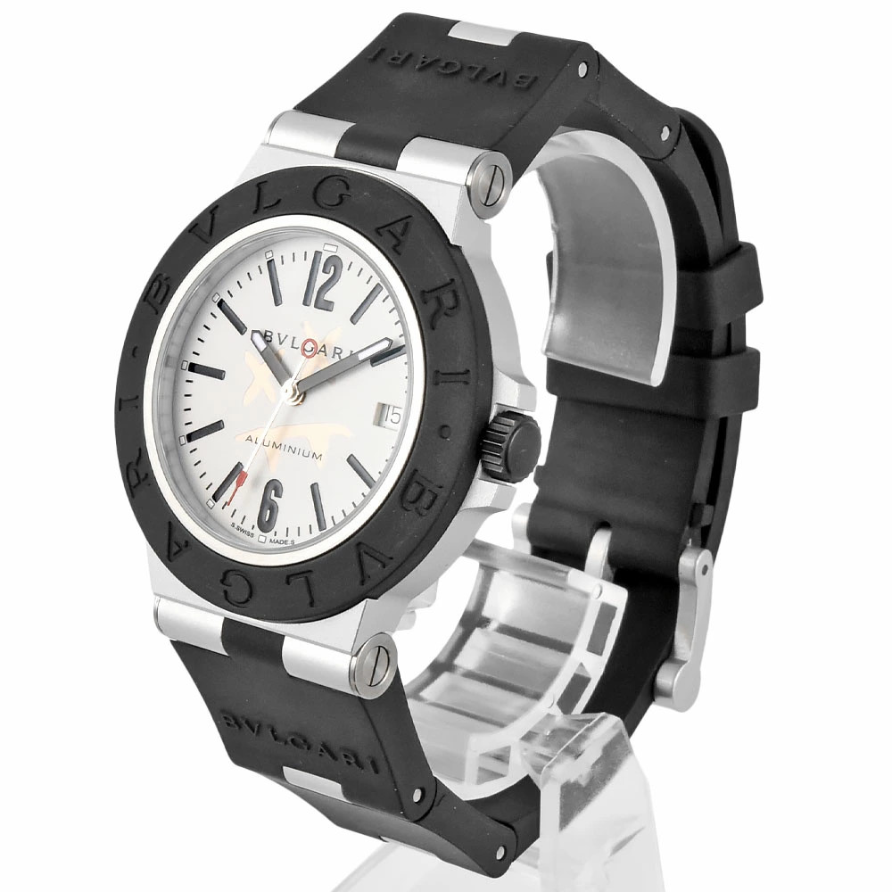 BVLGARI BB40AT Aluminum Steve Aoki Limited Edition Automatic Watch White Dial