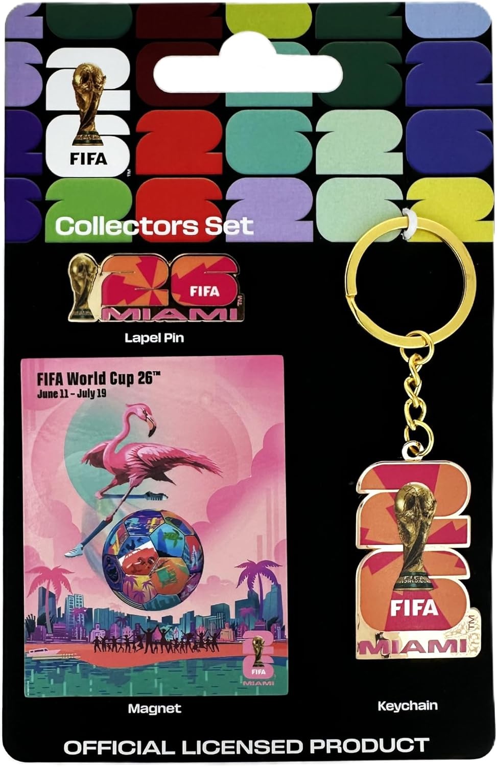 FIFA World Cup Host City Collector’s Set – Includes Lapel Pin, Keychain & Magnet