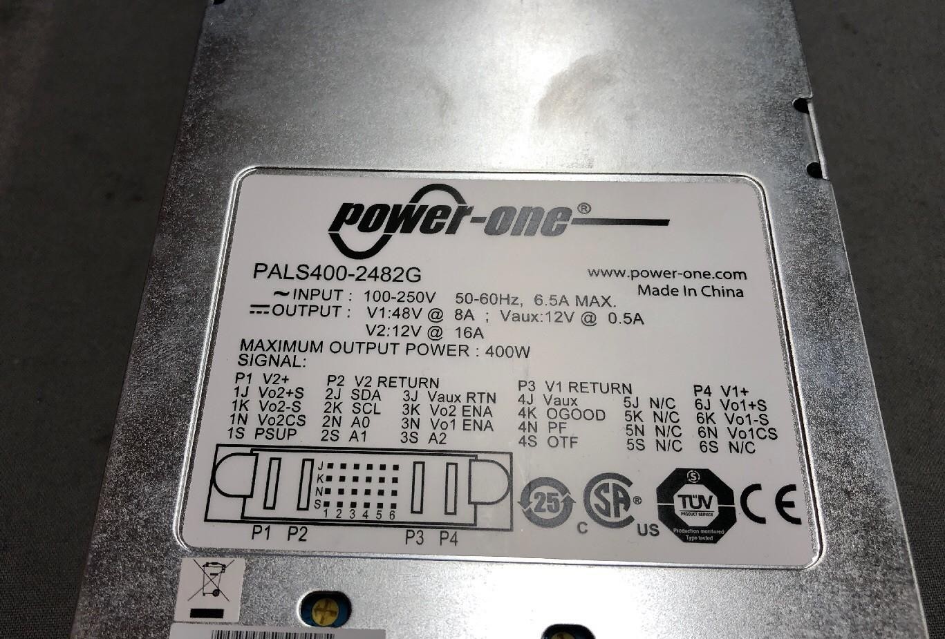 Power-One PALS400-2482G 400W Server Power Supply 100-250V 50-60Hz 6.5A