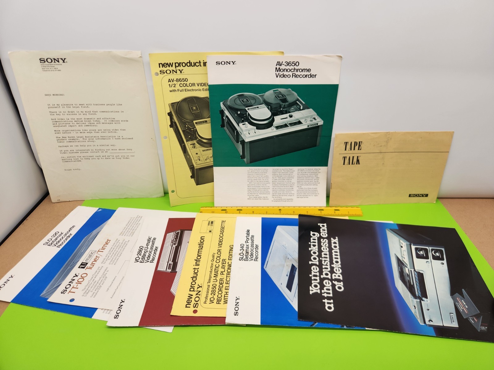 Vintage SONY Brand Electronics: VHS, Beta, Reel to Reel, etc. MANUALS Lot Of 10