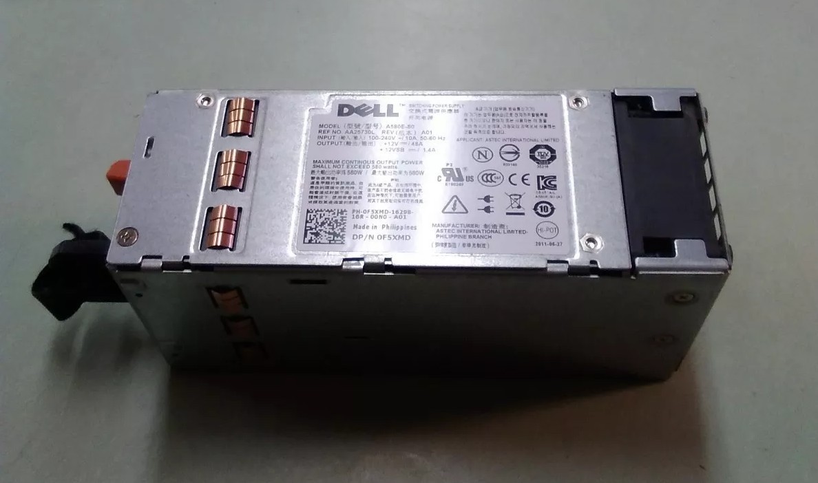 580W Server Power Supply For Dell PowerEdge A580E-S0 0F5XMD REV A01