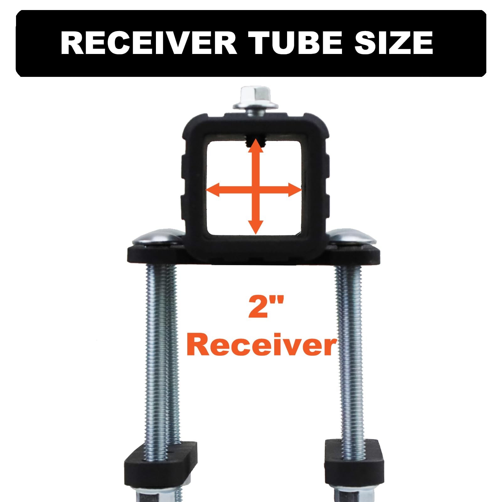RV Bumper Hitch Receiver with Hitch Cover, Fits Various Beams