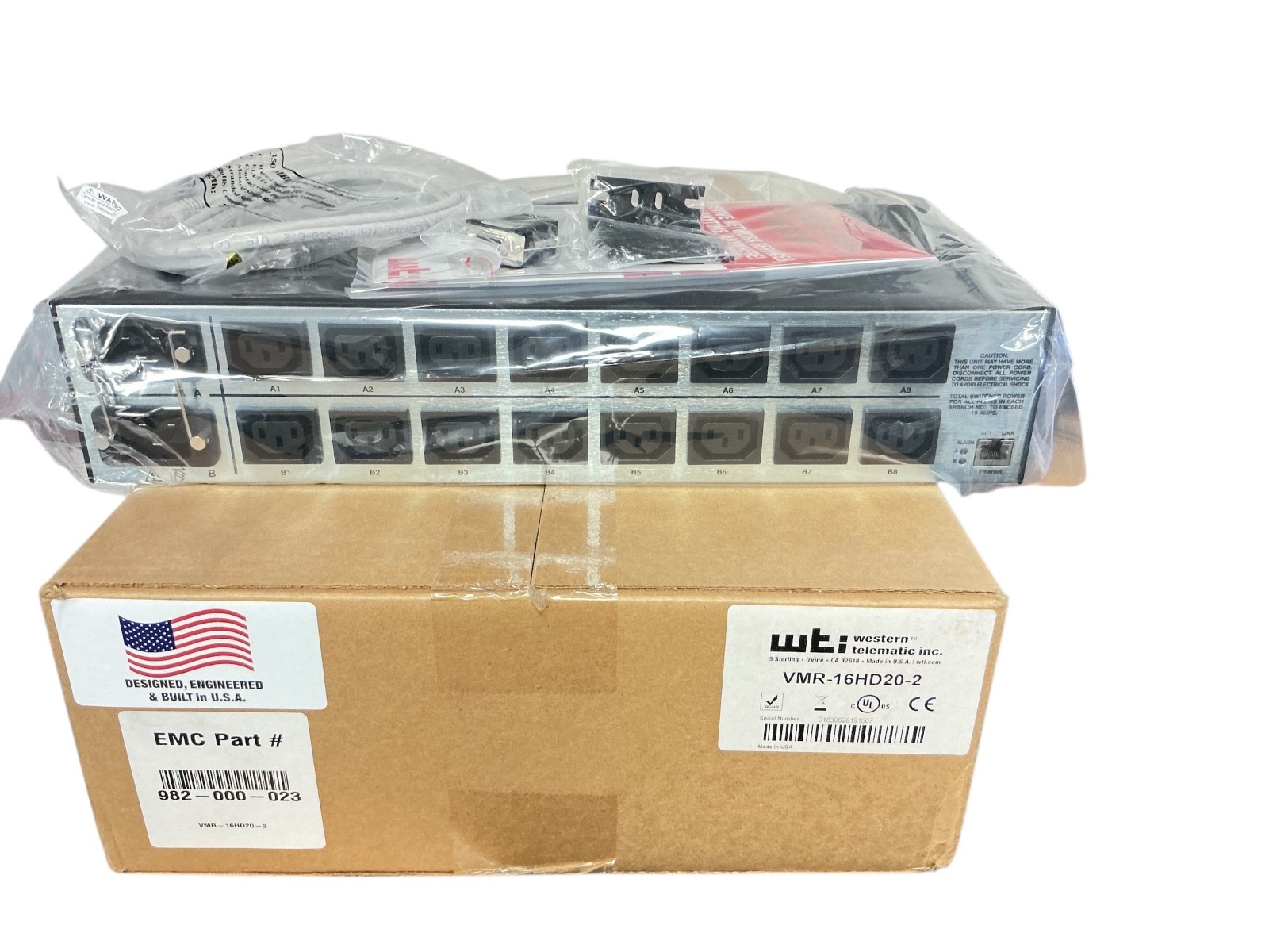 WTI VMR-16HD20-2 Managed Power Controller 16x IEC C13 Dual 20A Ethernet