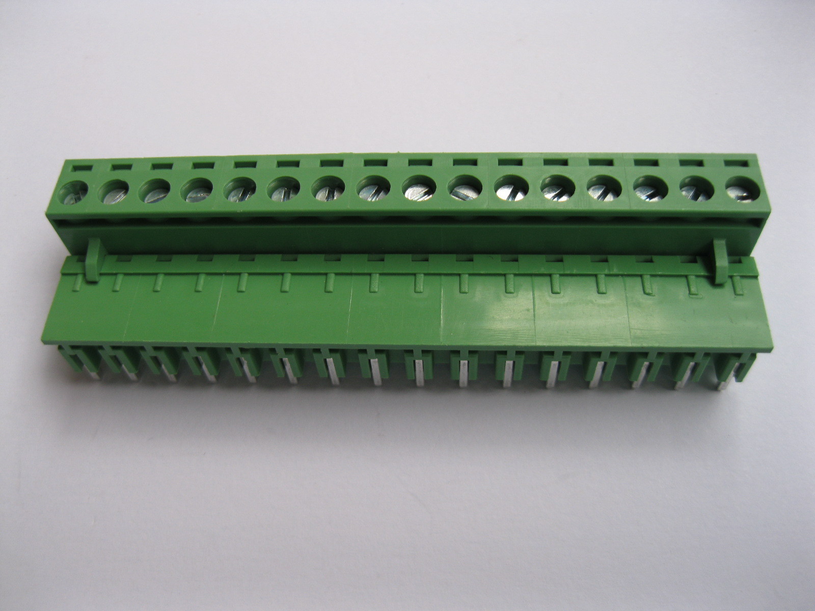 3 pcs 5.08mm Angle 16 pin Screw Terminal Block Connector Pluggable Type Green