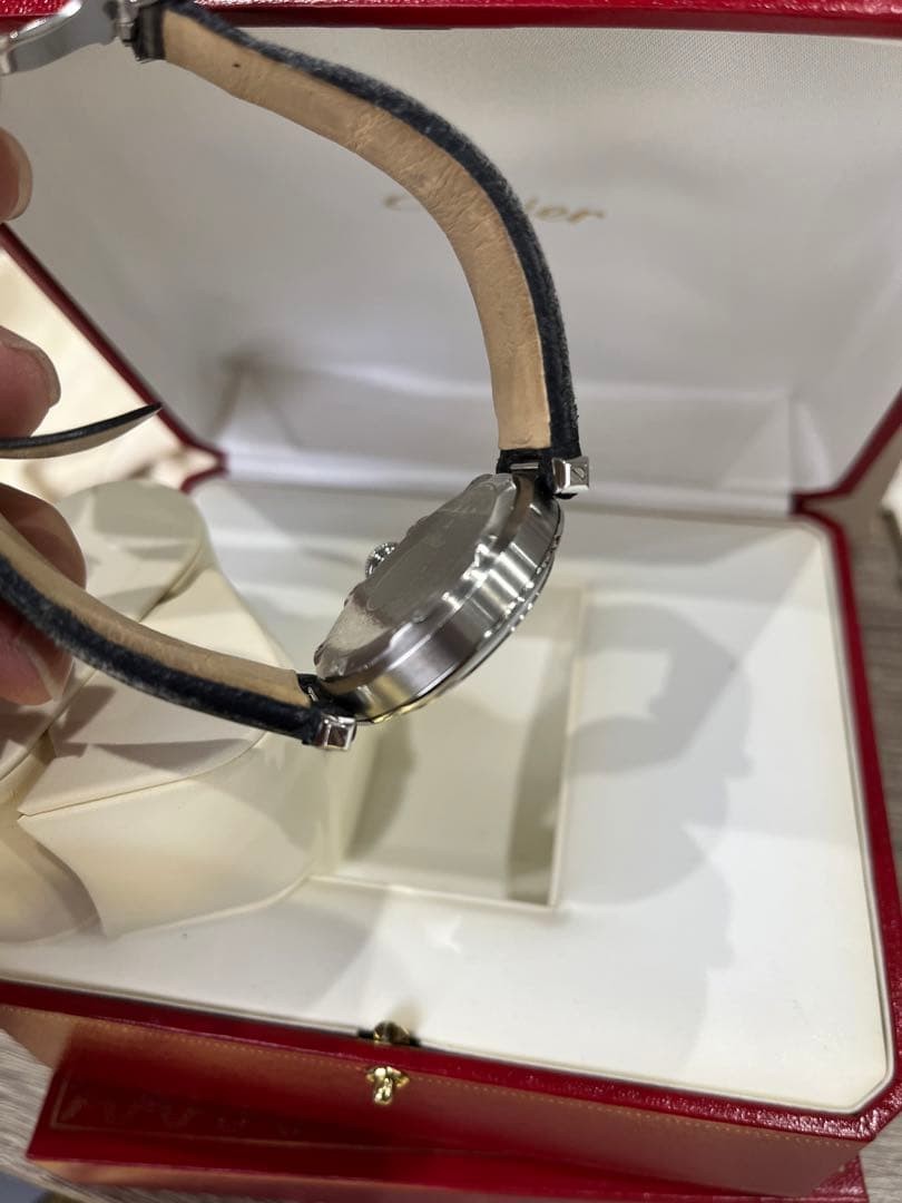 CARTIER Watch Pasha 2324 Leather Stainless Steel Case Diameter 36mm Automatic