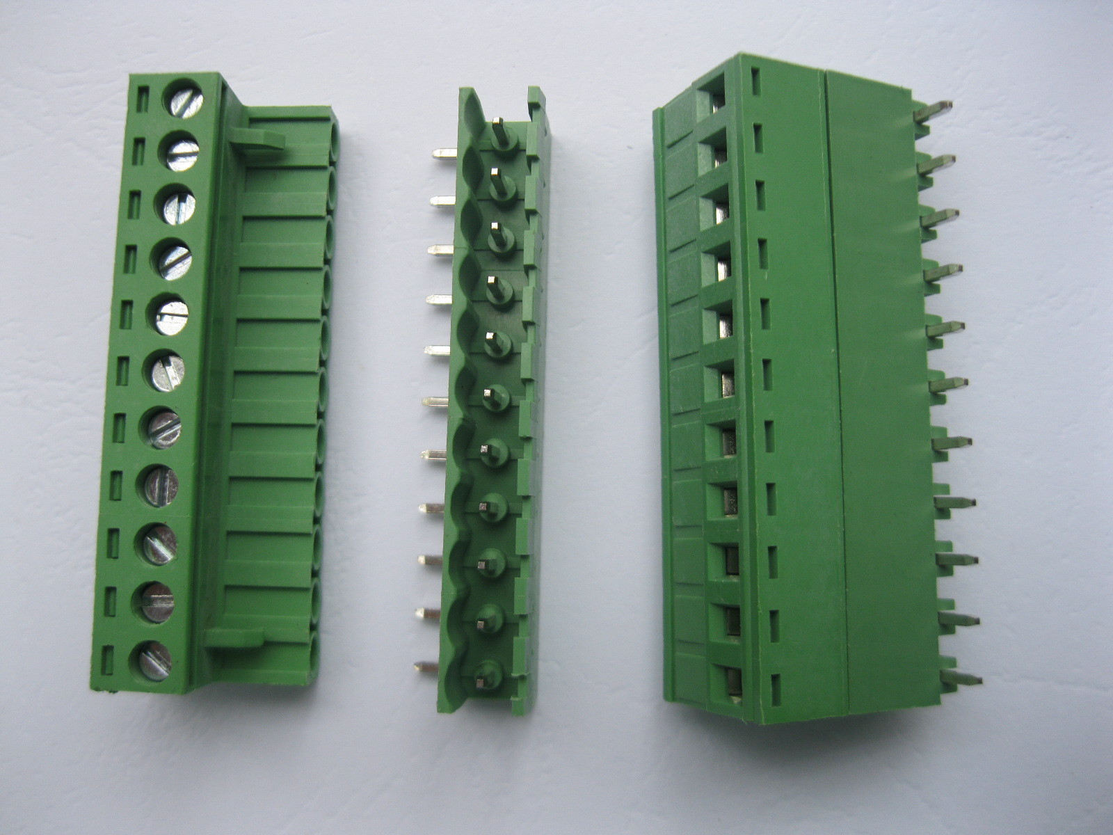 20 pcs Angle 11 pin 5.08mm Screw Terminal Block Connector Green Pluggbale Type