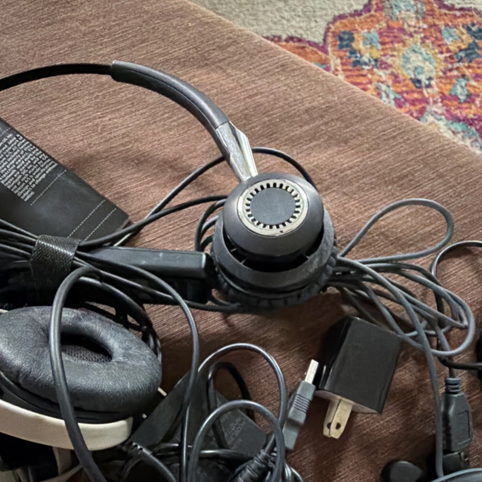 Logitech Lenovo Mixed Lot 2 Headsets Mouse tech tools Cables Accessories