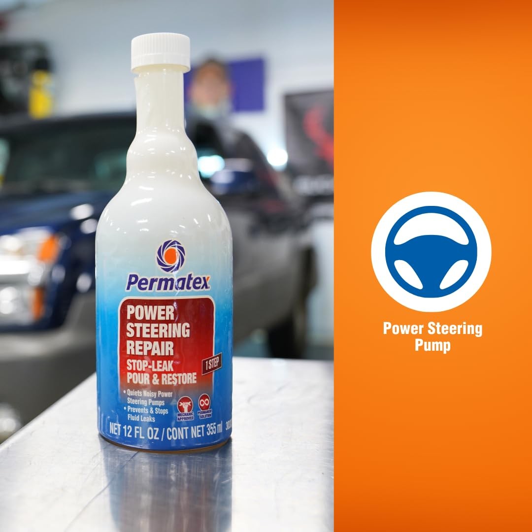 Permatex 30303 Power Steering – Stop Leak, 12 fl oz, Effectively Stops Power Ste