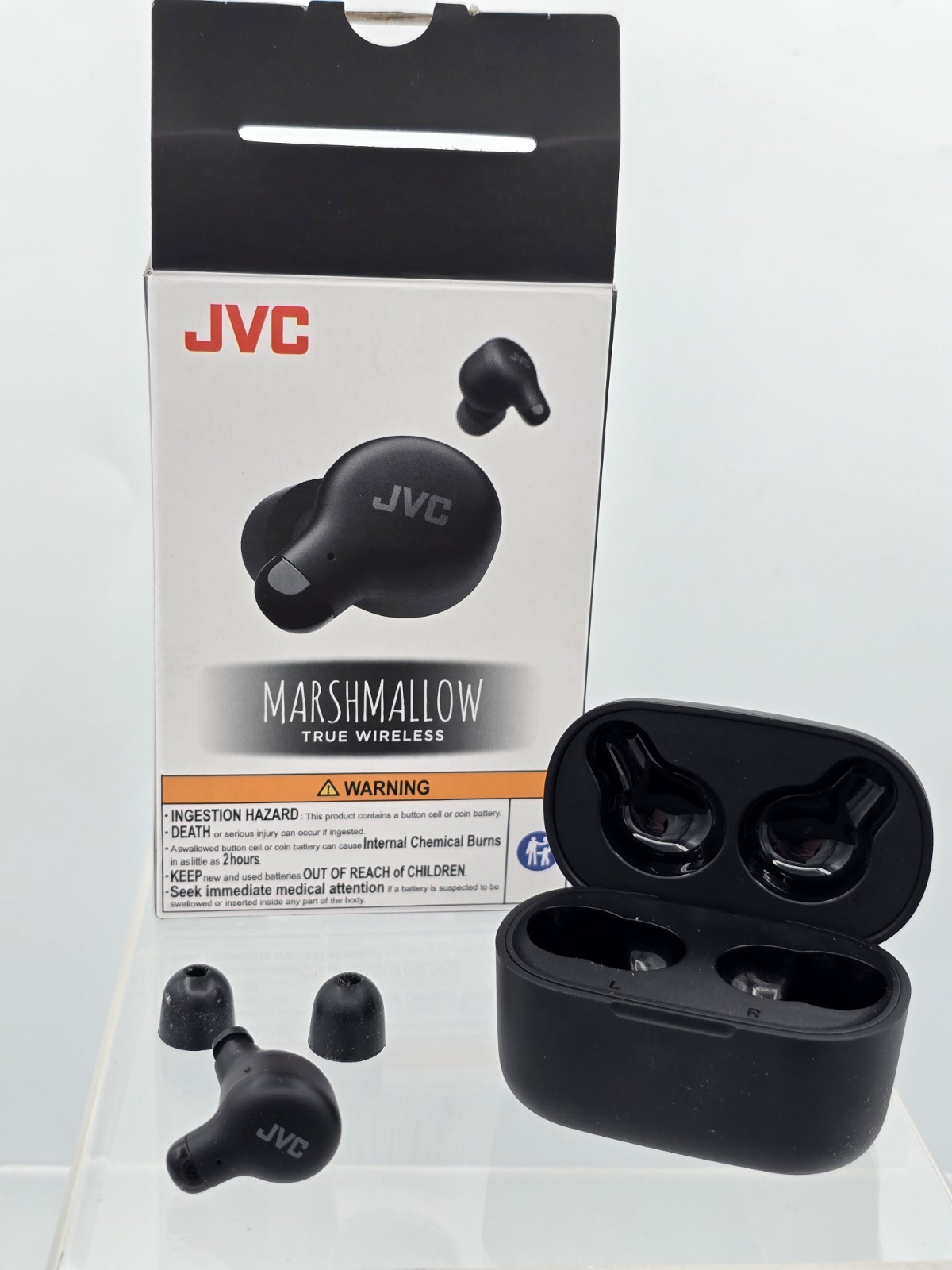 JVC Marshmallow Wireless 28 Hours Comfort LEFT EARBUD + CASE ONLY BUNDLE