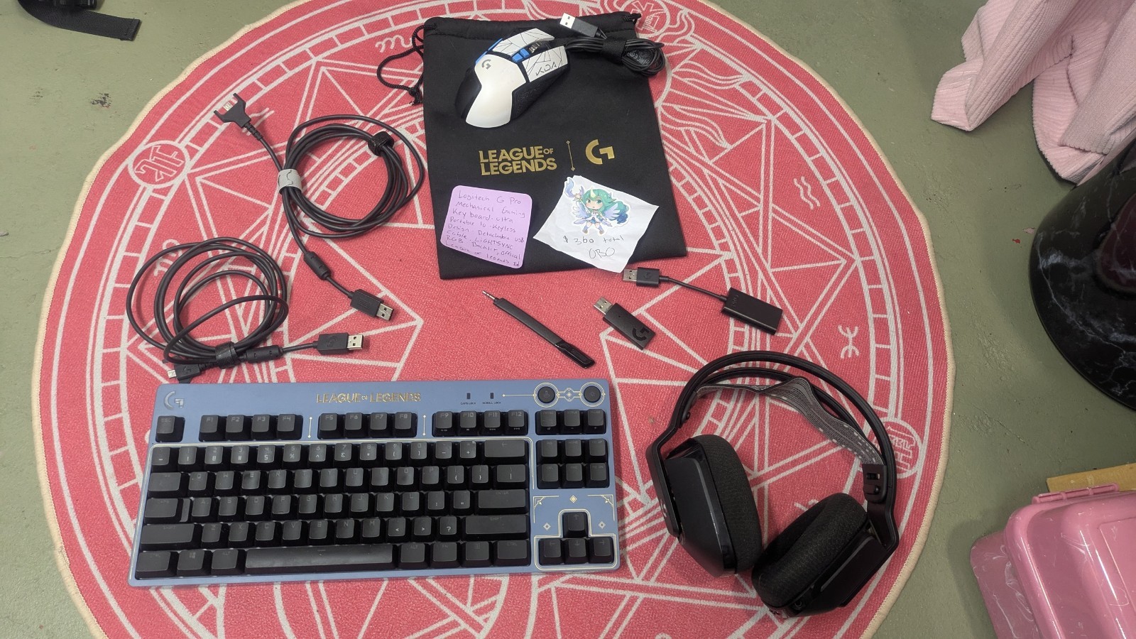 LEAGUE OF LEGENDS- KEYBOARD, MOUSE AND HEADSET BUNDLE PREOWNED