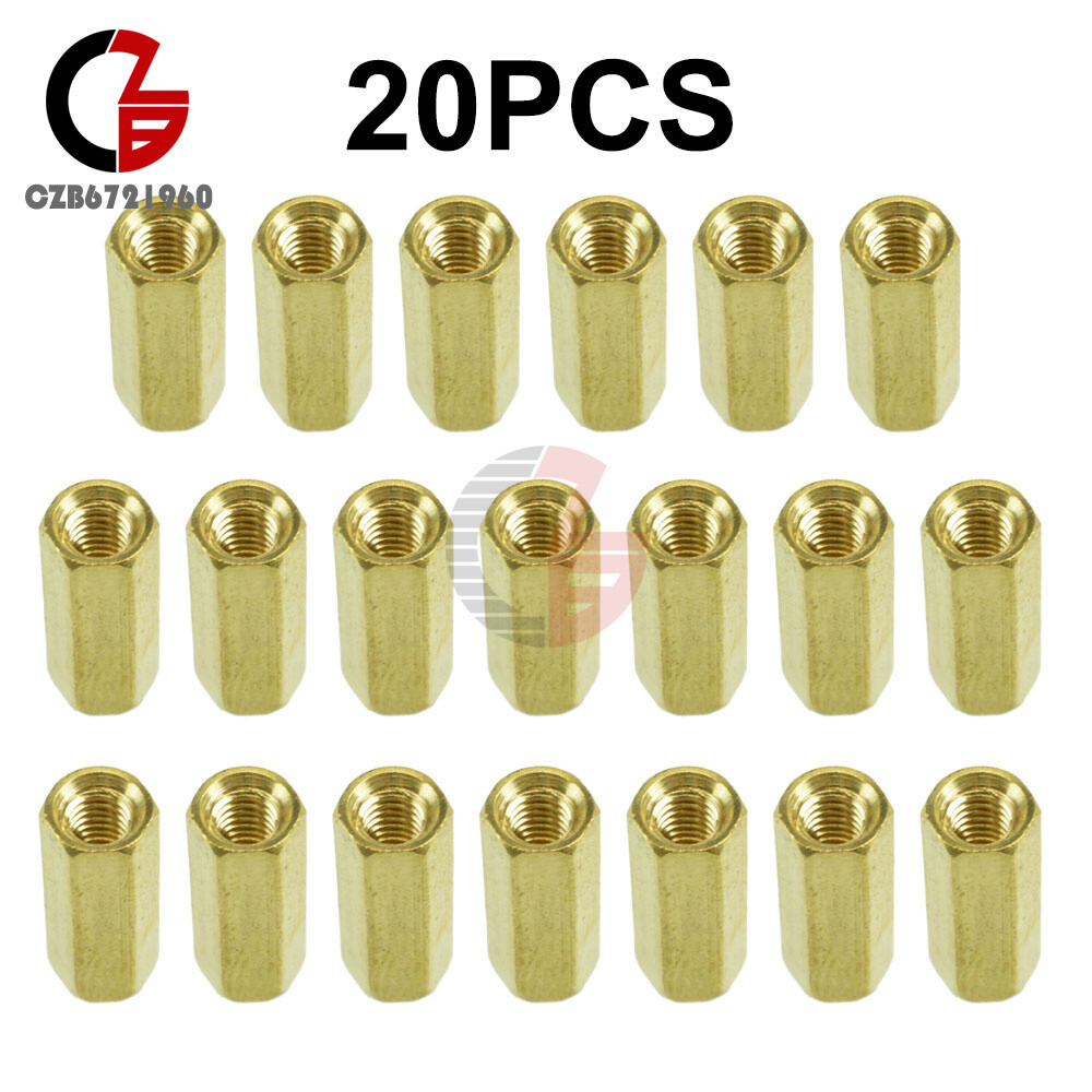 20PCS Brass M3 12mm M3*12 PCB Boards Hex Screw Net Nut Standoff Spacer