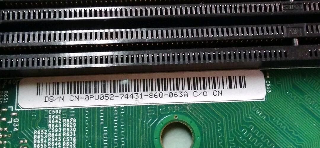 Dell Motherboard 0PU052 REV A01 CPU SLA9V