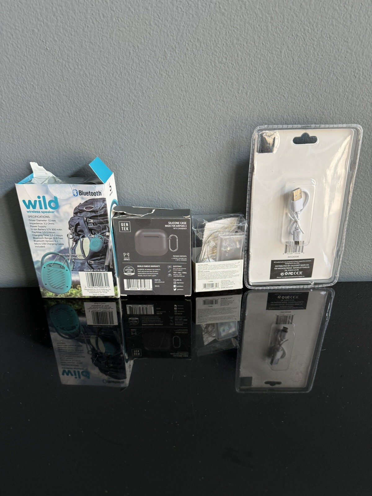 4 NEW Tech – BT Speaker, AirPod Case, LED String Lights & Power Bank
