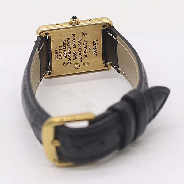 Cartier Must Tank W1003153 36600168529 SV925 Quartz Ladies Watch Accessary Auth
