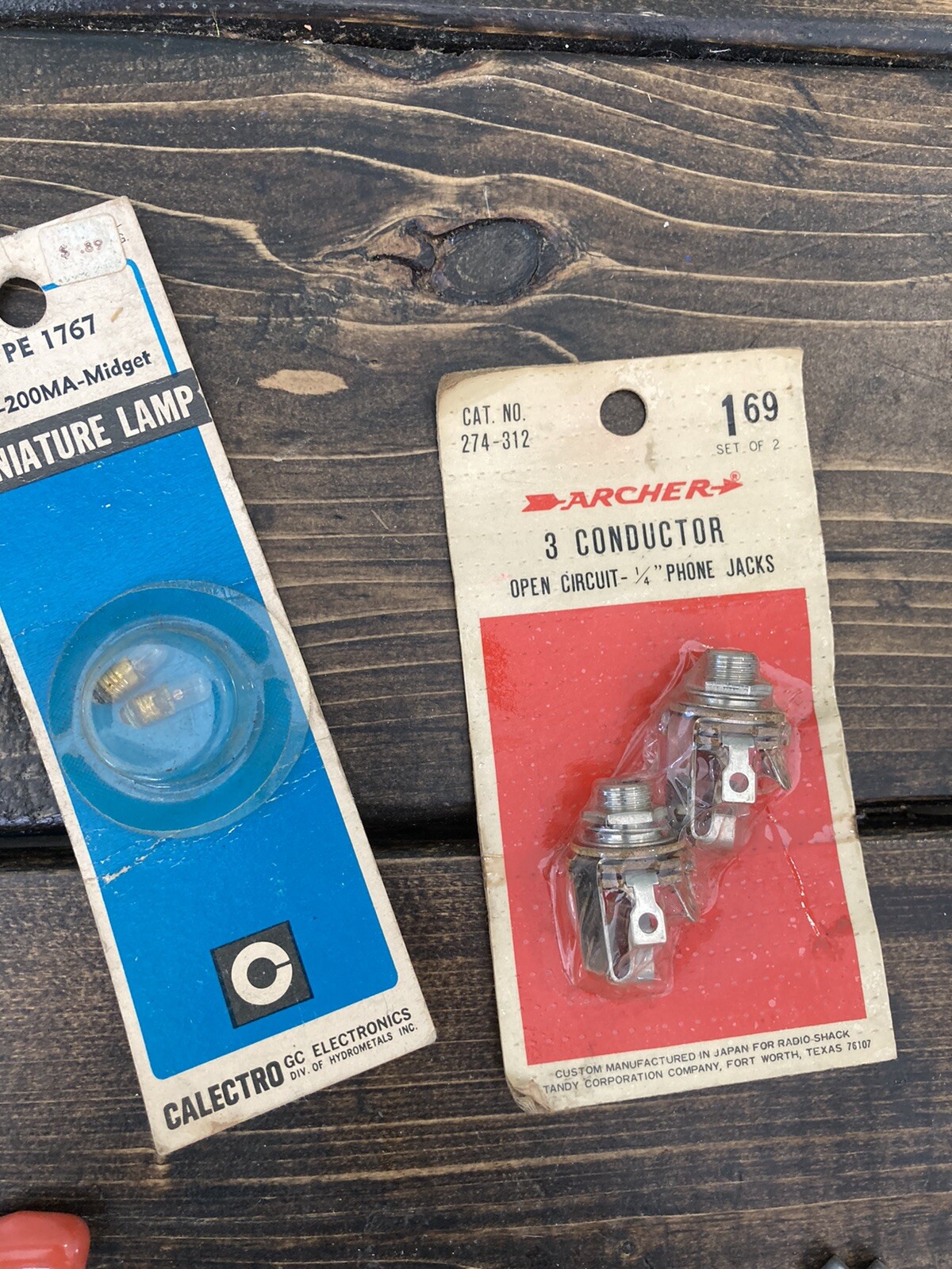 Vtg Electronic Junk Drawer Lot Capacitor Micro Switch Fuse Resistor Jacks Archer