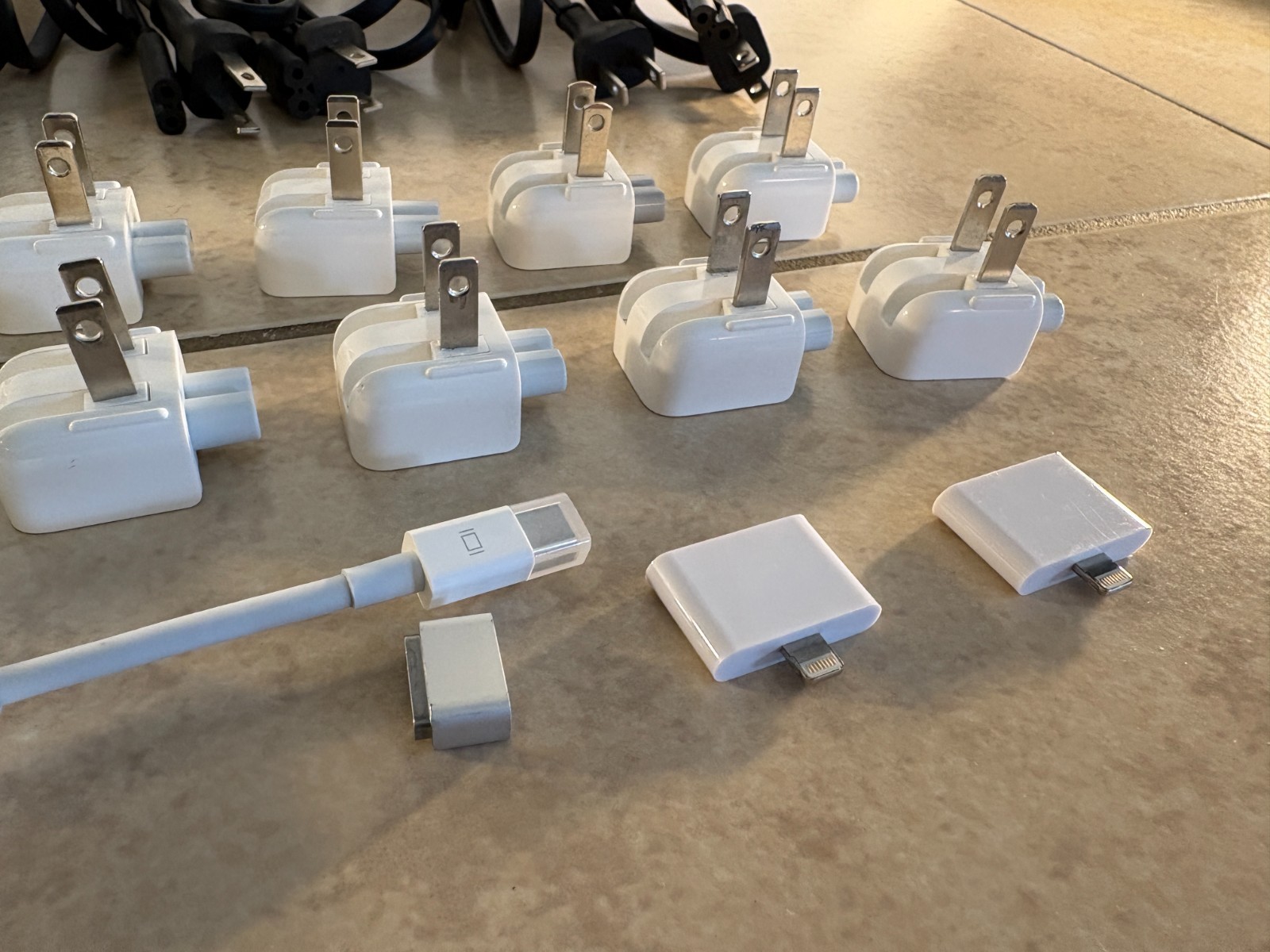 Lot of (49) Genuine Apple Adapters Cables & Accessories Mixed Bundle Converters
