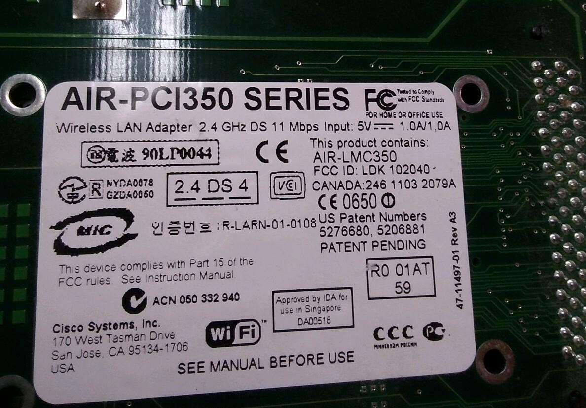CISCO AIRONET 350 AIR- PC1350