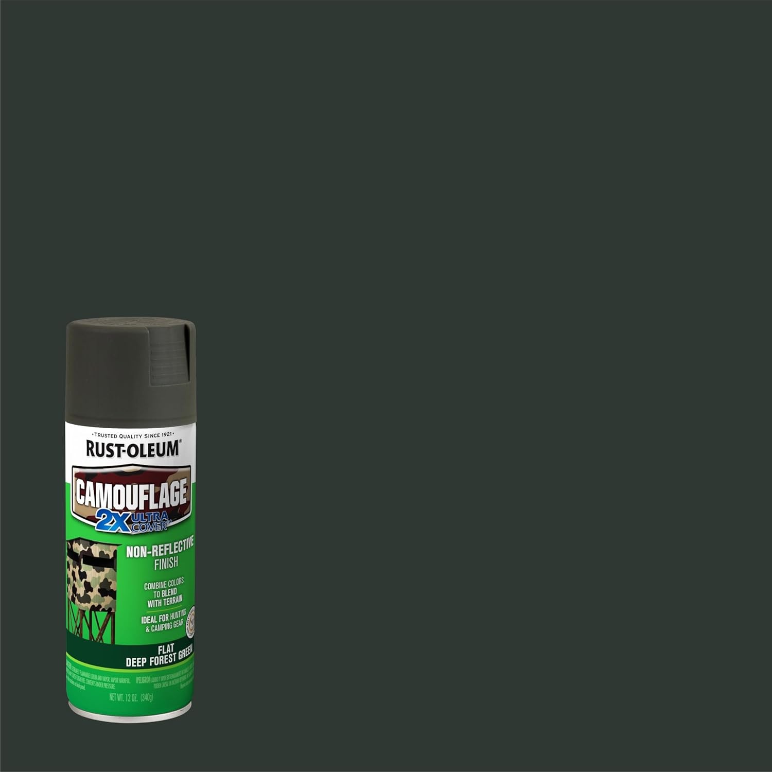 Rust-Oleum 279175-3PK Camouflage 2X Ultra Cover Spray Paint, Deep Forest Green,