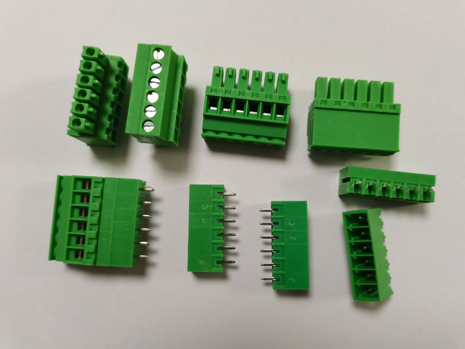 250 pcs 3.5mm 2P 3P 4P 6P and 8Pin Screw Terminal Block Connector 3.5KA