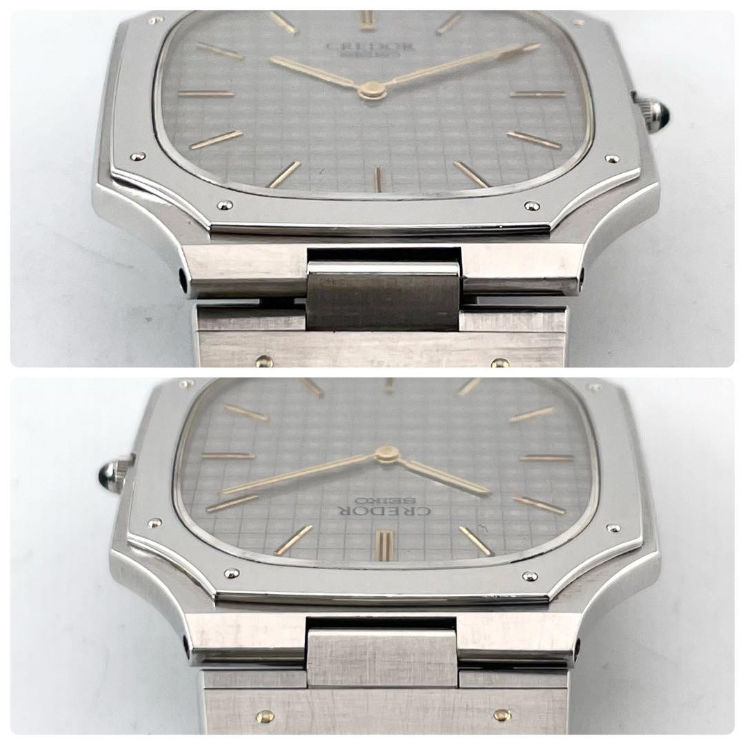 Seiko Wristwatch Gerald Genta Credor Guilloche for Men’s silver color 31.6mm