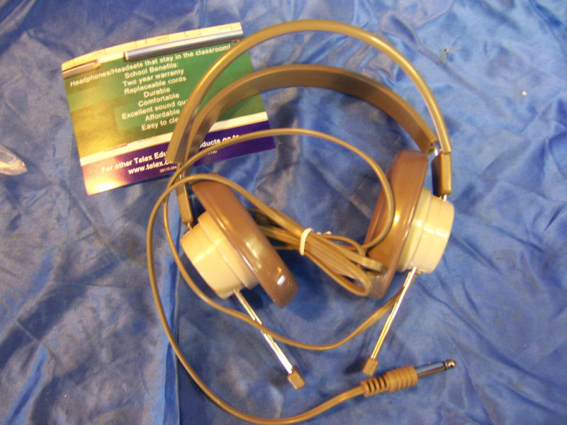 TELEX 610 MONO HEADPHONE 1/4″ NEW brown straight cord METAL DETECTOR Ham Radio