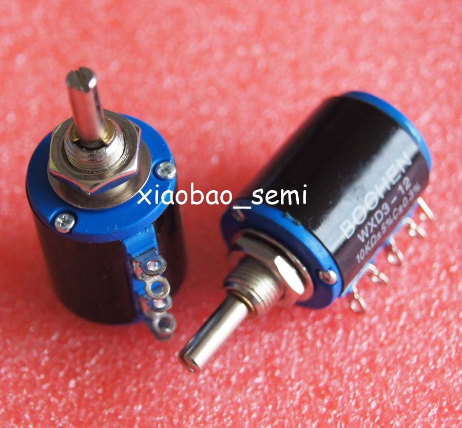 10PCS WXD3-12 10K Ohm Multi-Turn Wirewound Potentiometer
