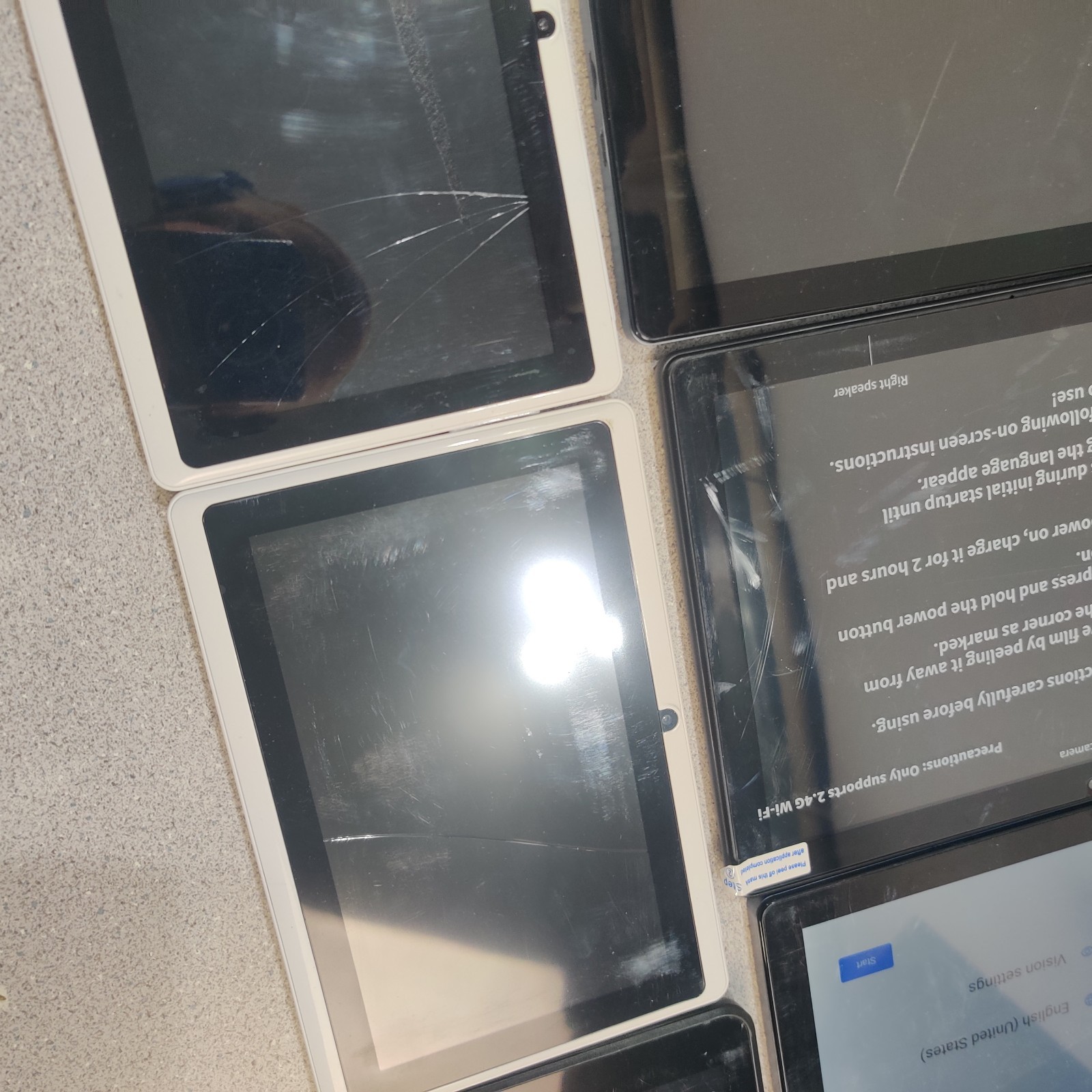 LOT OF 12 UNBRANDED TABLETS FOR PARTS UNTESTED SOLD AS IS