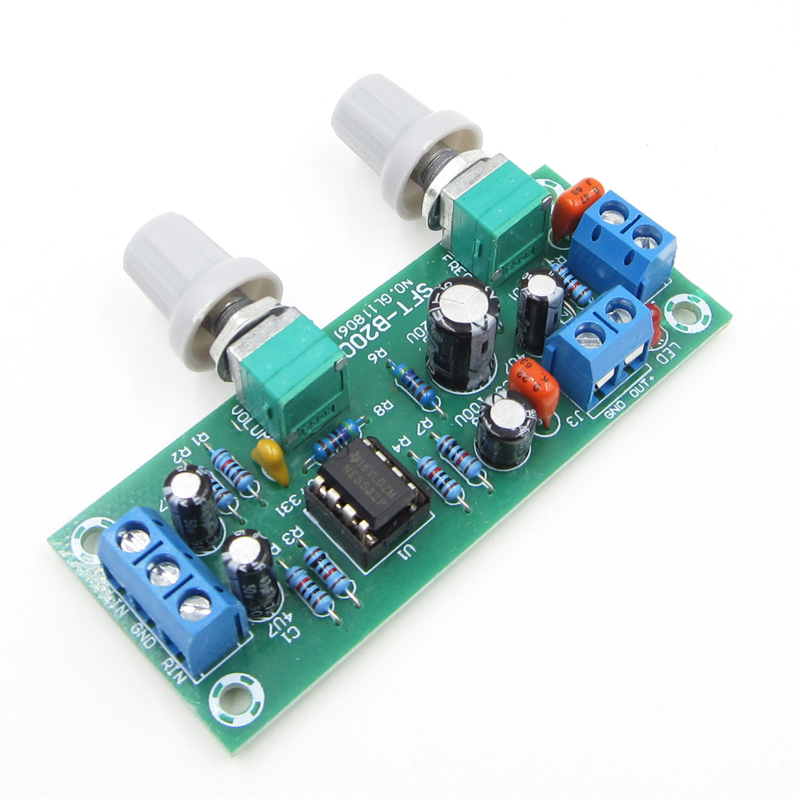 DC 12V-24V Low-pass Filter NE5532 Bass Tone Subwoofer Pre-Amplifier Preamp Board