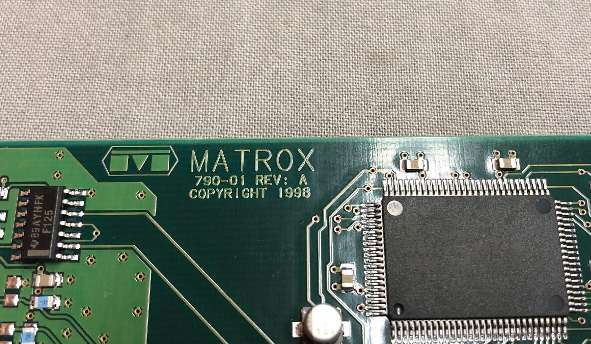 MATROX 790-01 REV A G100A/4/CPQ 332887-002 328011-001 VIDEO CARD