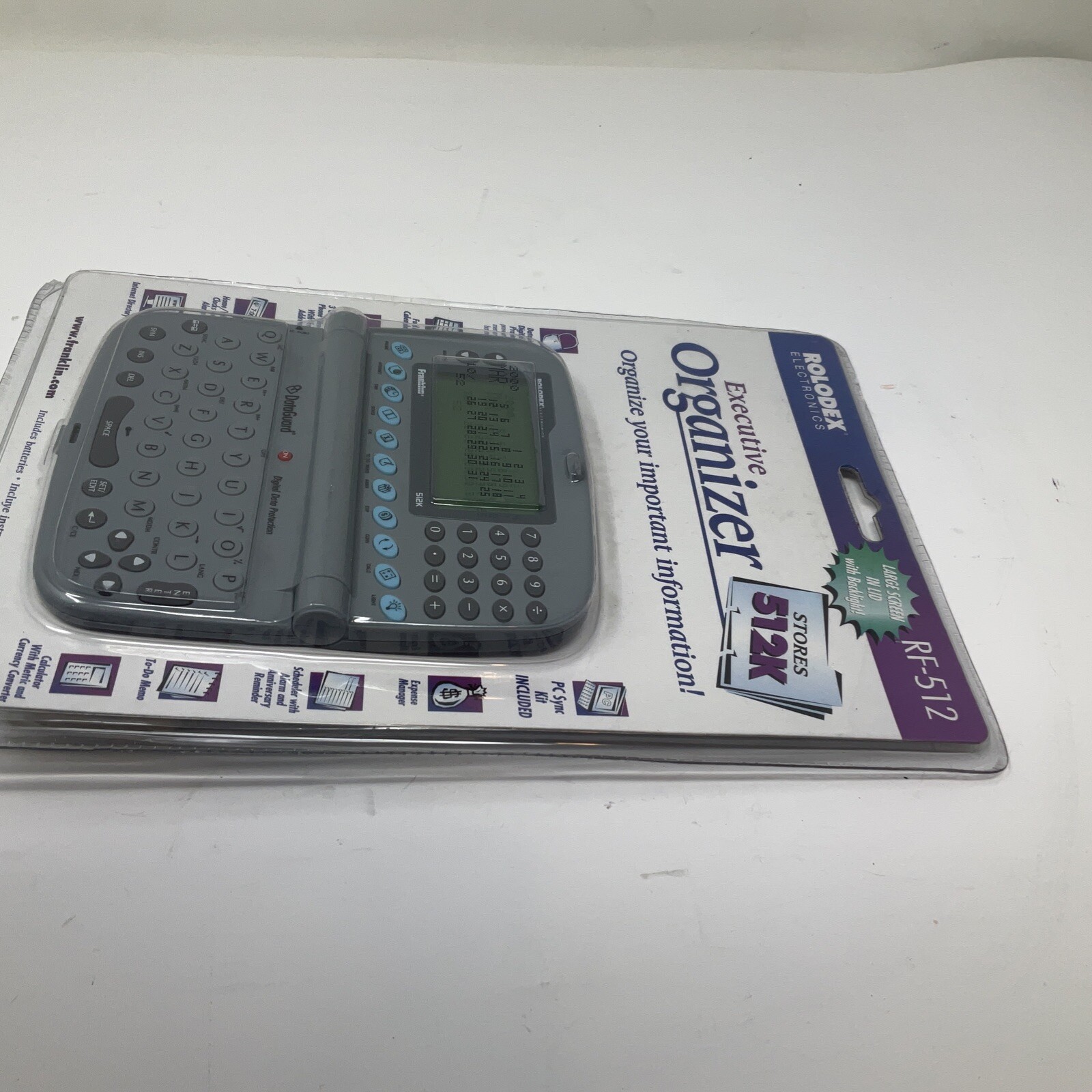Rolodex Electronics RF-512 Executive Organizer 512K Stories Vintage NEW
