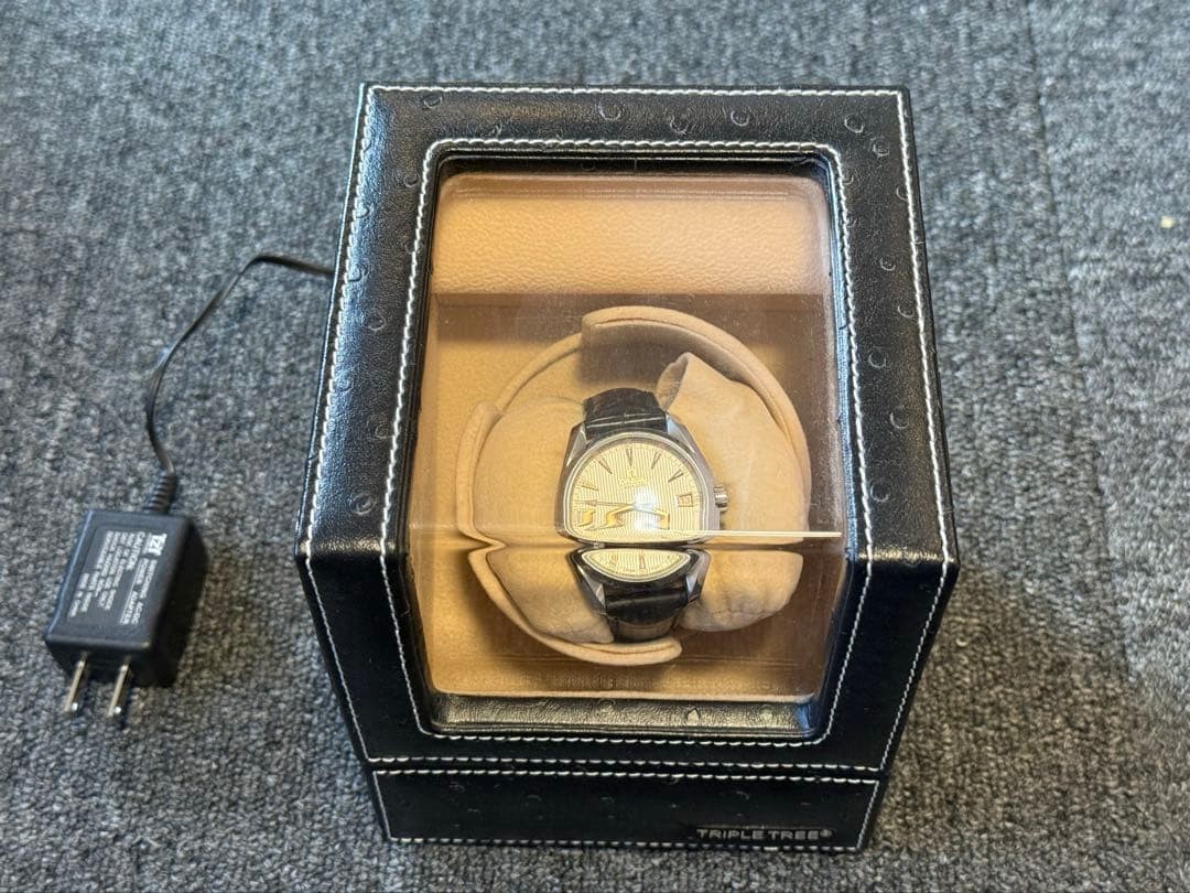 Omega Watch Seamaster/Aqua Terra/Co-Axial Chronometer Leather Auth Men’s w/Boxed