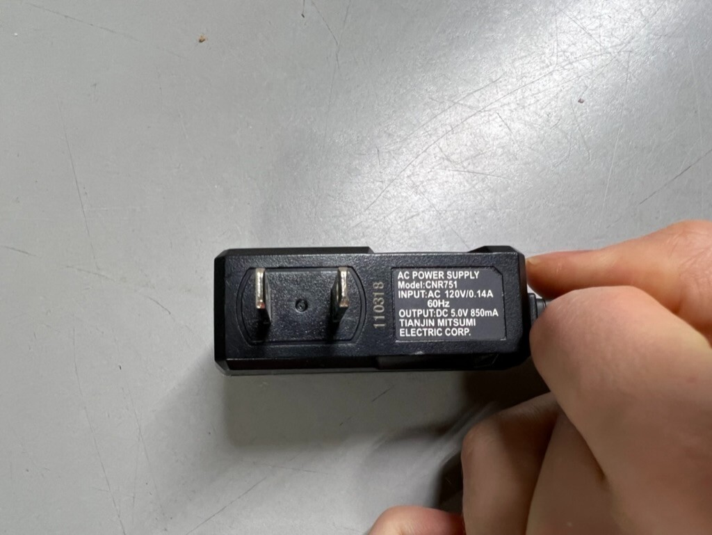 Original OEM Casio USB to Micro Charger – Charging Block + Cord CNR751 – BLACK
