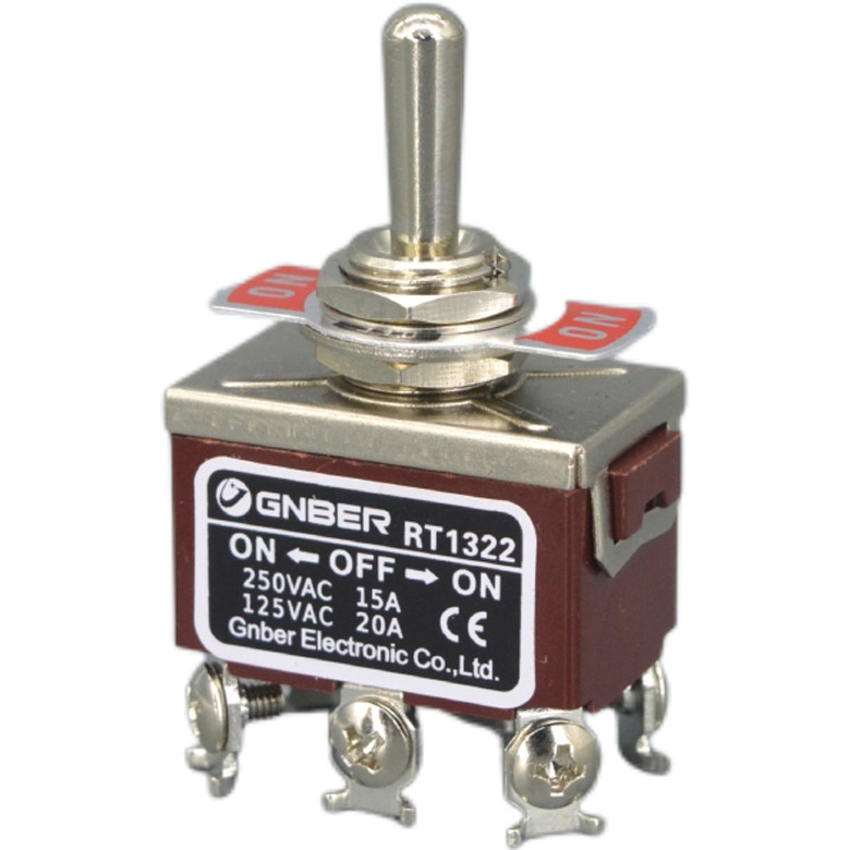 10PC NEW FIT FOR Swing arm switch RT1322 6-pin 3-speed silver contact